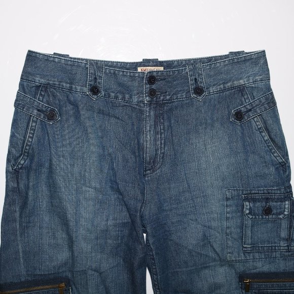 American Living Zipper Cargo Cropped Pants w30x23 - Picture 2 of 8